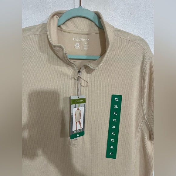 Quarter zip knit dress with pockets, legendary outfitters XL Woman, plus cream - Picture 3 of 7